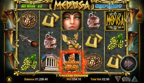 medusa nextgen gokkast free spins screenshot