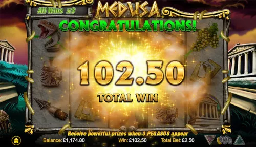 medusa nextgen gokkast big win screenshot