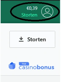 Storten button bet 365