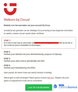 Circus casino account verificatie