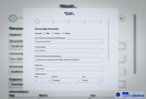 Holland Casino persoonlijke gegevens invullen