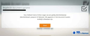 Holland casino documenten uploaden en verificatie
