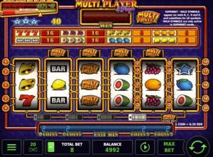 Multiplayer 4 Player fruitautomaat spel