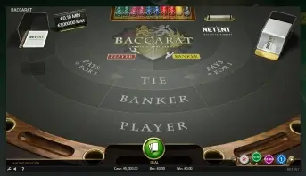 Baccarat tafel Netent