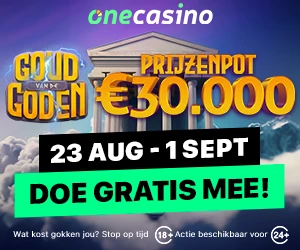 one casino goud van de goden banner